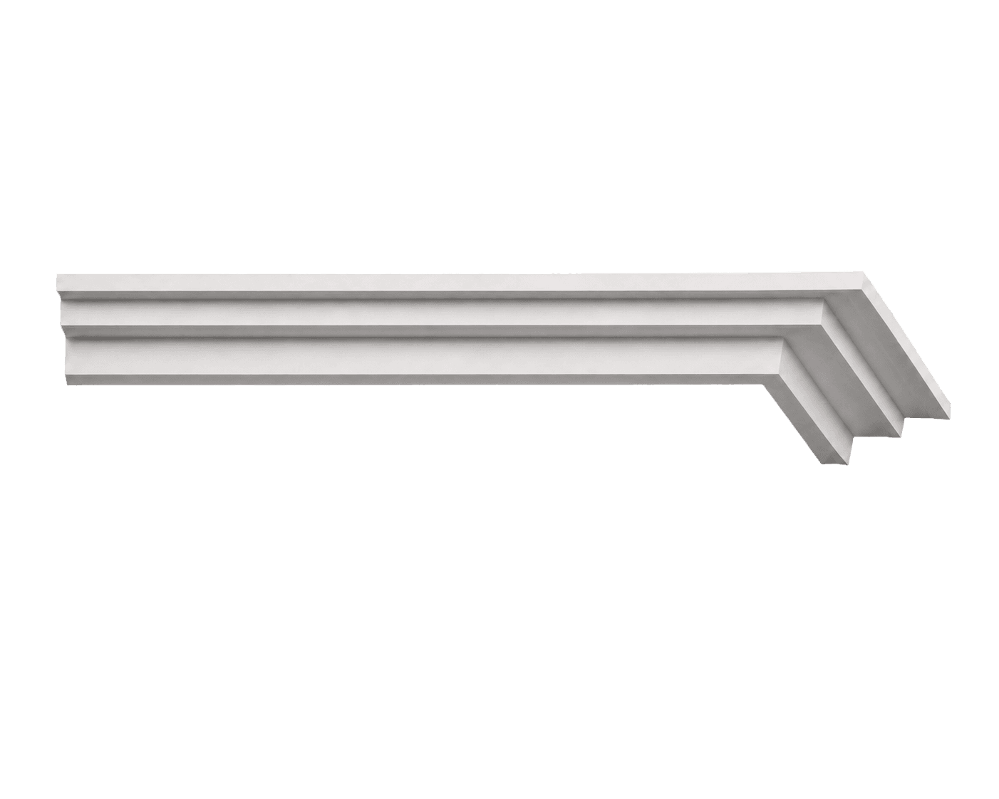 Corniche moderne CM1605 en plâtre blanc